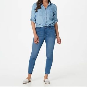 Haute Hippie Tribe skinny ankle crop jean 14